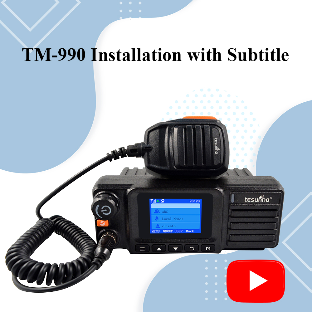 TM-990 Vehicle Mounted Radio Installation with Subtitle