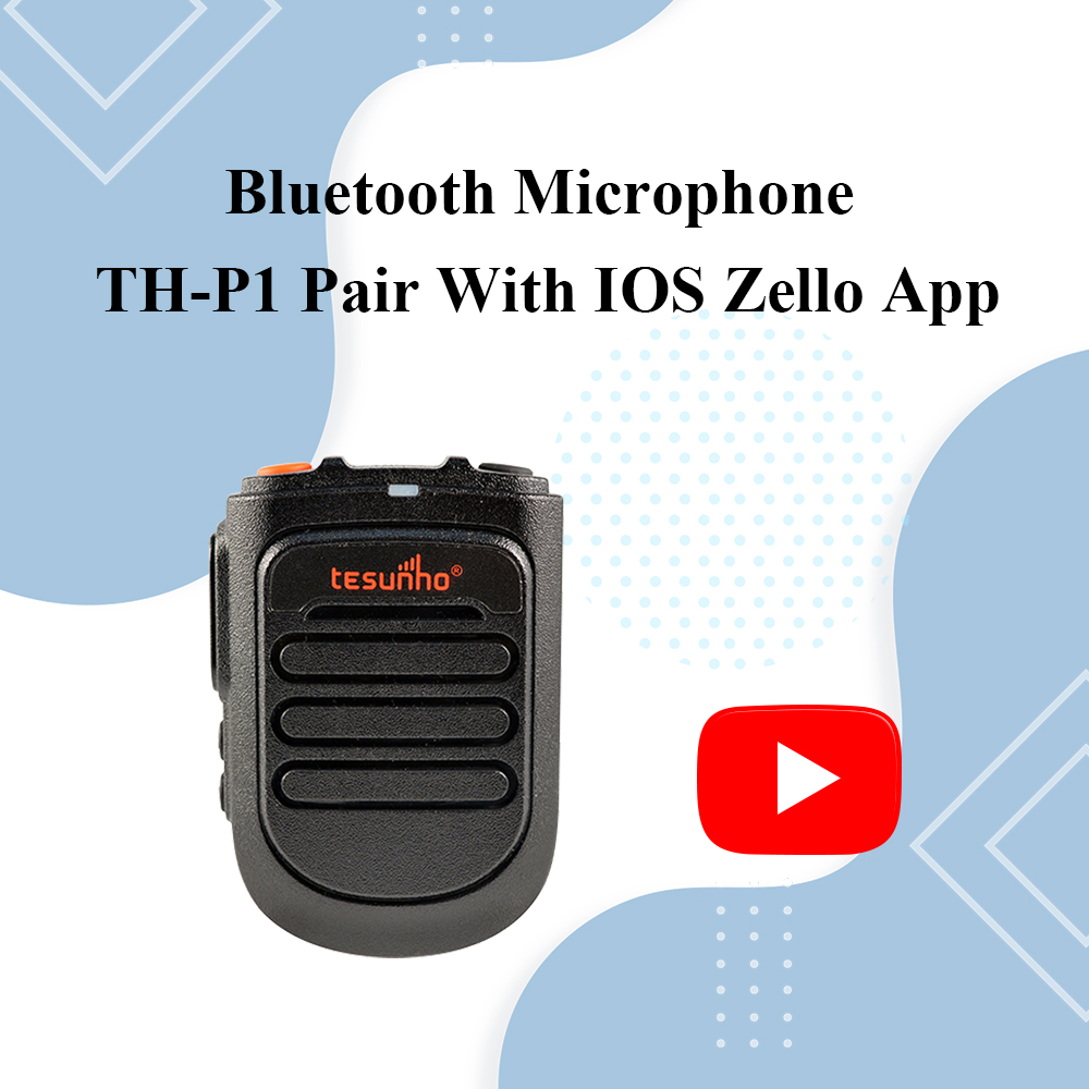 Bluetooth Microphone TH-P1 Pair With IOS Zello App