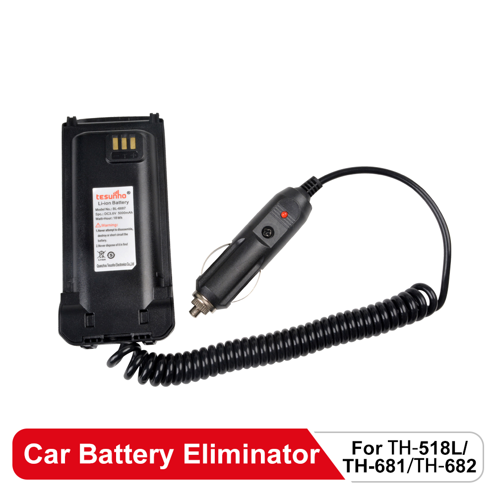Car Battery Eliminator For TH-518L/TH-681/TH-682