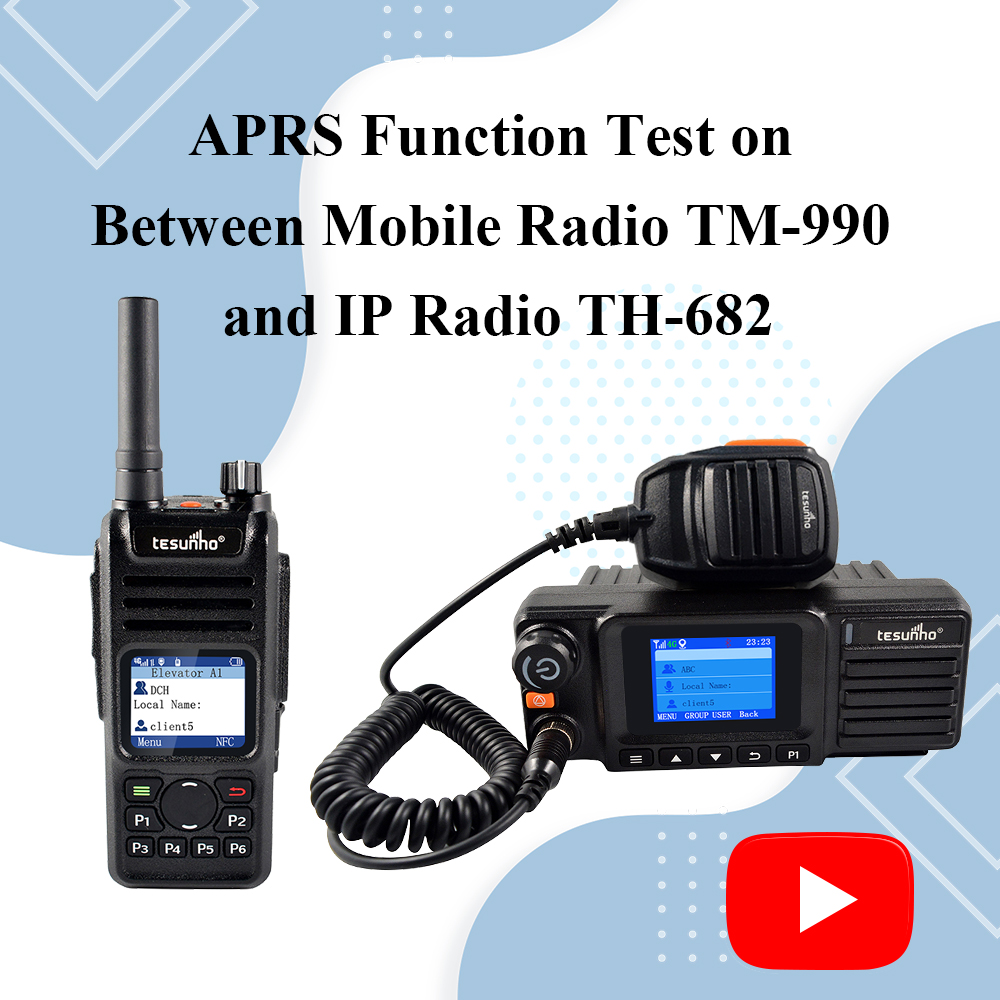 APRS function test on between Mobile Radio TM-990 and IP Radio TH-682